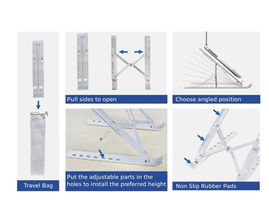 ACT opvouwbare laptopstandaard - Wit